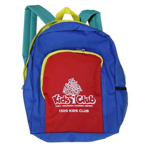 Column image Kids Club branded childcare backpac