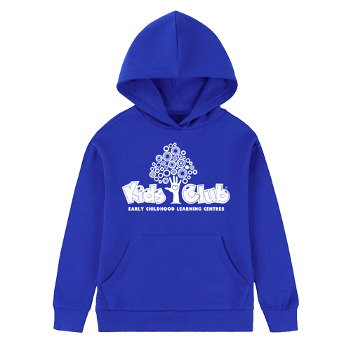 Column image Kids Club blue hoodie for childcare and early learning