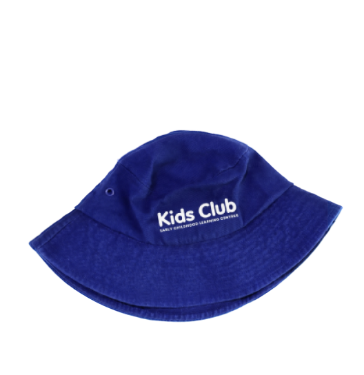 Column image Kids Club branded blue bucket hat for children